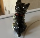 Vintage Japanese Ceramic Tabby Cat Kitten Figurine Painted Japan Mid Century