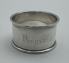 Beautiful Watrous Mfg Co Antique Sterling Silver Napkin Ring    virginia   