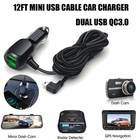 Qc3 0 Car Charger Power Cord For Garmin Nuvi 2505 2508 2507 200 Gps Dash Camera