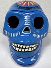 Day Of The Dead Skull Hand Painted Clay Mexican Folk Art