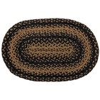 New Primitive Placemat Braided Jute 13 x19  Farmhouse Black Ebony And Tan Rustic