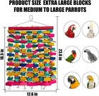 Extra Large Bird Toys Macaws Multicolored Wooden Blocks Bird Chewing Toy Parrot