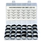 1200pcs Smd Led Diode Kit 0402 0603 0805 1206 24 Values Assortment