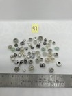 European Style Large Hole Beads Glass Acrylic Metal Lot Mixed Silver White 