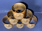 Set Of 6  Ww1 German Military Gott Mit Uns Brass Trench Art Napkin Holder