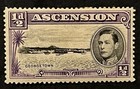 Travelstamps  Ascension Stamps Sg 38 - 13 1 2 Perf - 1 2d Mint Mogh