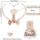 Heart Wedding Guest Book Alternative  Wood Guest Book Wedding Reception With 