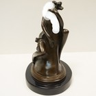 Art Deco Style Statue Sculpture Sexy Art Nouveau Style Bronze Signed