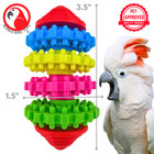 Bonka Bird Toys 2998 Gear Foot-talon Toy Colorful Plastic Spin Parrot Cage Toy