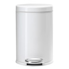 Simplehuman 1 2 Gallon White Step Trash Can     Round Soft-close Bathroom Bin 