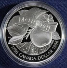 Canada 1796-1996 1 Dollar Mcintosh Apple Proof Silver Coin