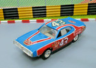 Very Nice Vintage Tyco Curvehugger  43 Petty Dodge Charger Ho Slot Car