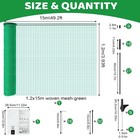 4 Ft X 50 Ft Portable Woven Pe Fence Kit With Fiberglass Poles  Ground Stakes