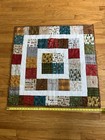 Handmade Baby Quilt Camping Adventure Theme Crib Stroller Blanket 33x33