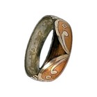 Pacific Northwest Coast Indigenous Salmon Art Bracelet Sterling Copper Vintage