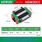 1pcs  Hiwin Silver Linear Guide Slider Hgw30cc High Assembly Widened Slider
