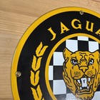 Vintage Jaguar Round Metal Enamel Sign 11-7 8 