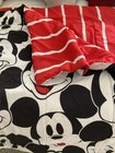 Vintage Mickey Mouse Faces Black Red   White Twin Comforter Reversible Excellent