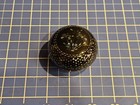 Vintage Black Lacquer Trinket Box Mother Of Pearl Inlay Round Asian Jewelry Box