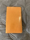 Vintage Pocket Day-timer Planner Cover Senior Polished Pigskin Brown 7 x4 