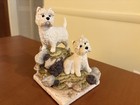Sherratt   Simpson Westie Dog Figurine West Highland Terriers On Rocks England    