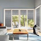 Roman Shades 52 w X 64 h Cordless  Gray  Washable Fabric Total Blackout Shades
