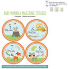 Baby Monthly Milestone Stickers  Woodland Friends  12 Stickers 