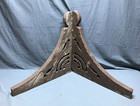Pair Thin Antique Large Wood Corbels Shabby Chic Gingerbread Vtg Old 1895-22b