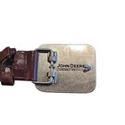 John Deere Green Belt Buckle W  Original John Deere Leather Belt 26  