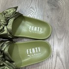 Fenty Puma X Rihanna Green Satin Bow Slides Size Us 5 5