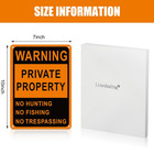 8 Pcs Large Posted No Hunting No Trespassing Signs Private Property Weatherproof