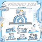 Doublefill 6 Pcs Gender Reveal Decor It s A Boy Baby Shower Elephant  Blue 