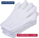 S dian 8 Pairs White Cotton Gloves 7 5  Medium Size  Film  Coins  Cd dvd  Handli