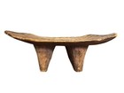 Primitive Tribal Geometric Carved Single Piece Of Wood Foot Stool Low Table Ooak