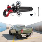 Recovery Trailer Tow Hitch Tri Ball Mount D-ring Shackle   Hook Solid 2  Shank