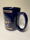Vintage Boeing Coffee Mug 1993 Cobalt Blue Gold Trim Cup World