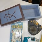 Vintage Estate Junk Drawer Lot Miscellaneous 1970s As Is Camera Ashtray Puck
