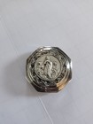 Vintage Silver Sterling 800 Religious Ring Trinket Pill Rosary Lidded Box