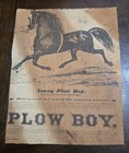 11   x8    Stamp 1854 Sack Cloth Stud Young Plow Boy Equestrian Horse Breeding