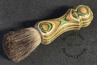 Handmade Color Wood Silver Badger Hair Shaving Brush Made In Usa Wood 308