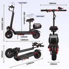 1200w Adult E-scooter 25 34mi Range  34mph  11  All-terrain Tires   Seat