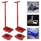 4pcs 6 Ton Machinery Movers Skate Dolly 360 Rotation Heavy Duty Roller   Handles