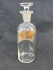 Antique Whitall Tatum   Co  Glass Apothecary Bottle Pharmacy Tr  Cubeb   Label