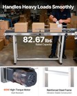 Vevor Belt Conveyor Pvc Stainless Steel Belt Conveyor 59 x7 8  Double Guardrail