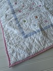 Pottery Barn Kids Crib Quilt Pastel Polka Dots Pink Wall Hanging Rod Pocket50x36