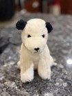 Dakin Rca White Plush Dog Stuffed Animal W  Black Ears  Small 6-14 In