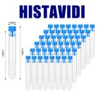 100 Pieces Of Transparent Plastic 16x100mm 10ml Test Tube Set With Lid Used F