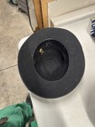 Vintage Style Black Wool Western Fedora Hat Made In Usa Size Large