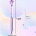6 Diamond Pens With Crystal   Bulk With Black Ink Refill  For Office  School 