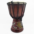 11  Djembe Drum Hand Carved Wood     Traditional Africa Dot Turtle Art Design 